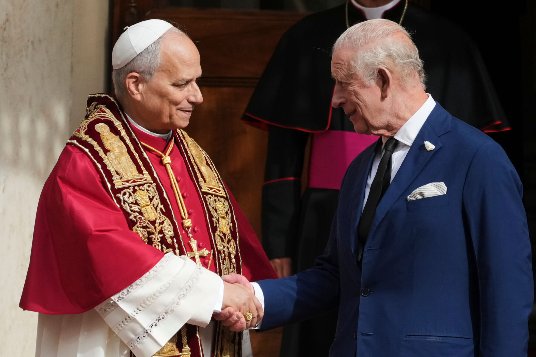 King Charles III prays with pope in historic visit, a welcome respite from royal troubles at home
